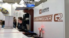 The electrical cabinet atop the LaserWeeder G2 at Agritechnica 2025 in Hanover Germany.  Photo: Greg Berg