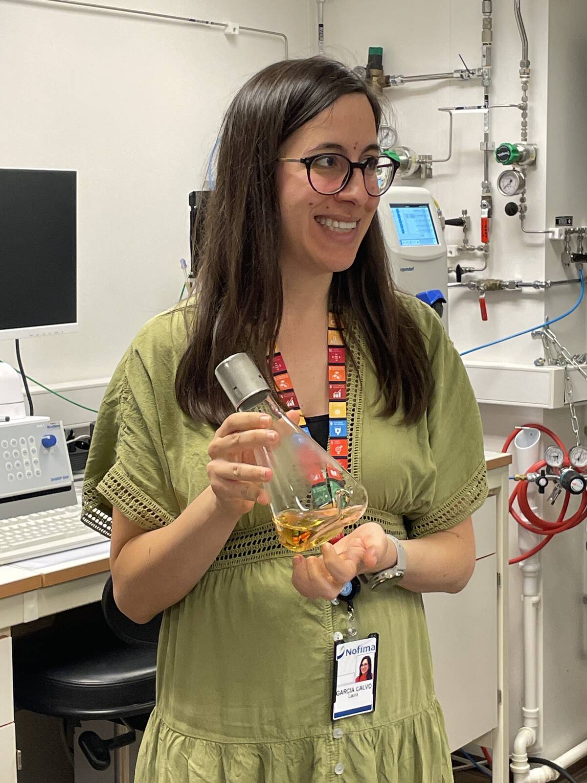 Laura Garcia Calvo, a research scientist at Norway’s NOFIMA institute, which produces food products via precision fermentation. Photo: Lilian Schaer