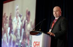 Drew Spoelstra, OFA president elected for a second term, mediated the debate on the last-minute amendment, asking for three mandatory in-person/hybrid meetings for the proposed Members' Forum Bylaw 23-2 tabled at the last AGM.
