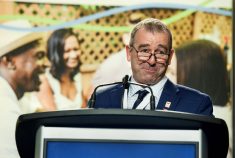 Jason Leblond steps into the Beef Farmers of Ontario president role during the organizations 64th annual general meeting held in Toronto, Feb. 18, 2026. Photo: Diana Martin