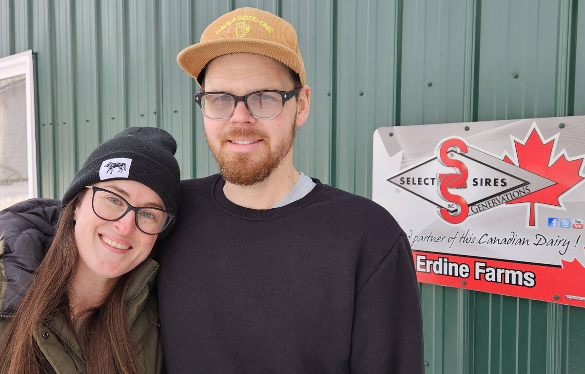 Cory Kosmik and her partner Will Pulfer. Kosmik says a proposed high speed rail line near her family&rsquo;s farm will have profound negative effects. Photo: File