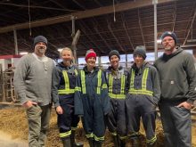 The team at West River Farm includes, left, Gene Sache, Sarah Sache, Christine Gouwengerg, Naomi Gouwenberg, Madisyn VanOort and Grant Sache. Photo: Courtesy West River Farm