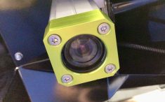 A Yield EyQ camera mounted on a Geringhoff header at Agritechnica 2025 in Hanover, Germany.  Photo: Greg Berg