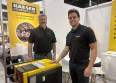 Matthew Lawrence and Oswaldo Bastidas of German-based Kaeser Compressors were on hand at the Canadian Dairy XPO to represent the company in the German Pavillion at the show. Germany and Canada continue to find new ways to grow their trade relationship in the face of geopolitical tensions elsewhere in the world. Photo: Sarah McGoldrick