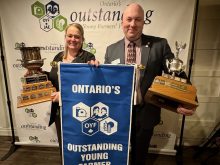 Drew and Heather Spoelstra of Roy&ndash;Lea Farms Ltd., in Binbrook, Ontario are winners of the 2026 Ontario Outstanding Young Farmer award.