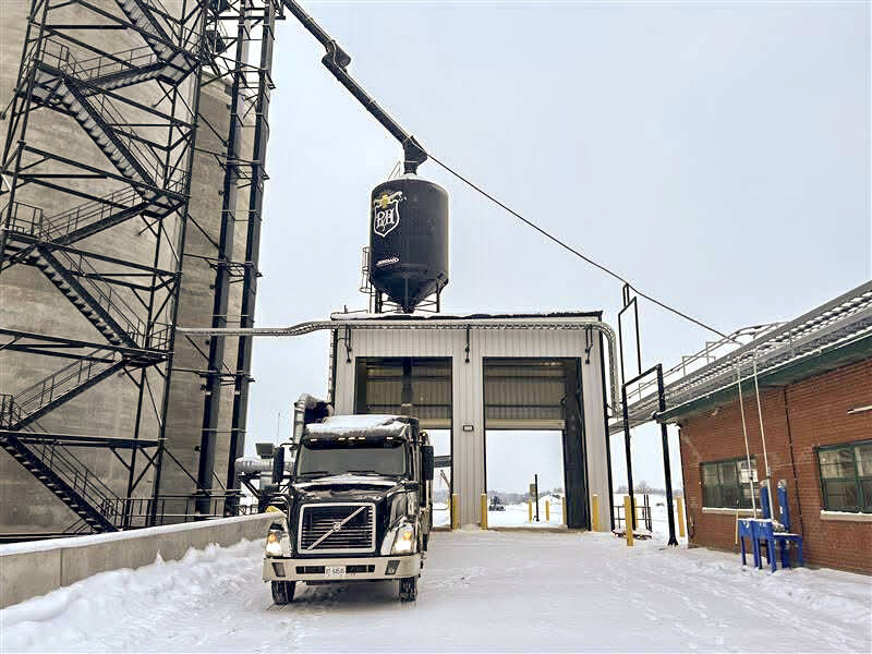 The first grain truck delivery arrived at Parrish & Heimbecker&rsquo;s new Picton Terminal in early February, marking a new market entry point for Eastern Ontario grain farmers, eliminating long-distance trucking and streamlining the agricultural supply chain. Photo: Parrish & Heimbecker